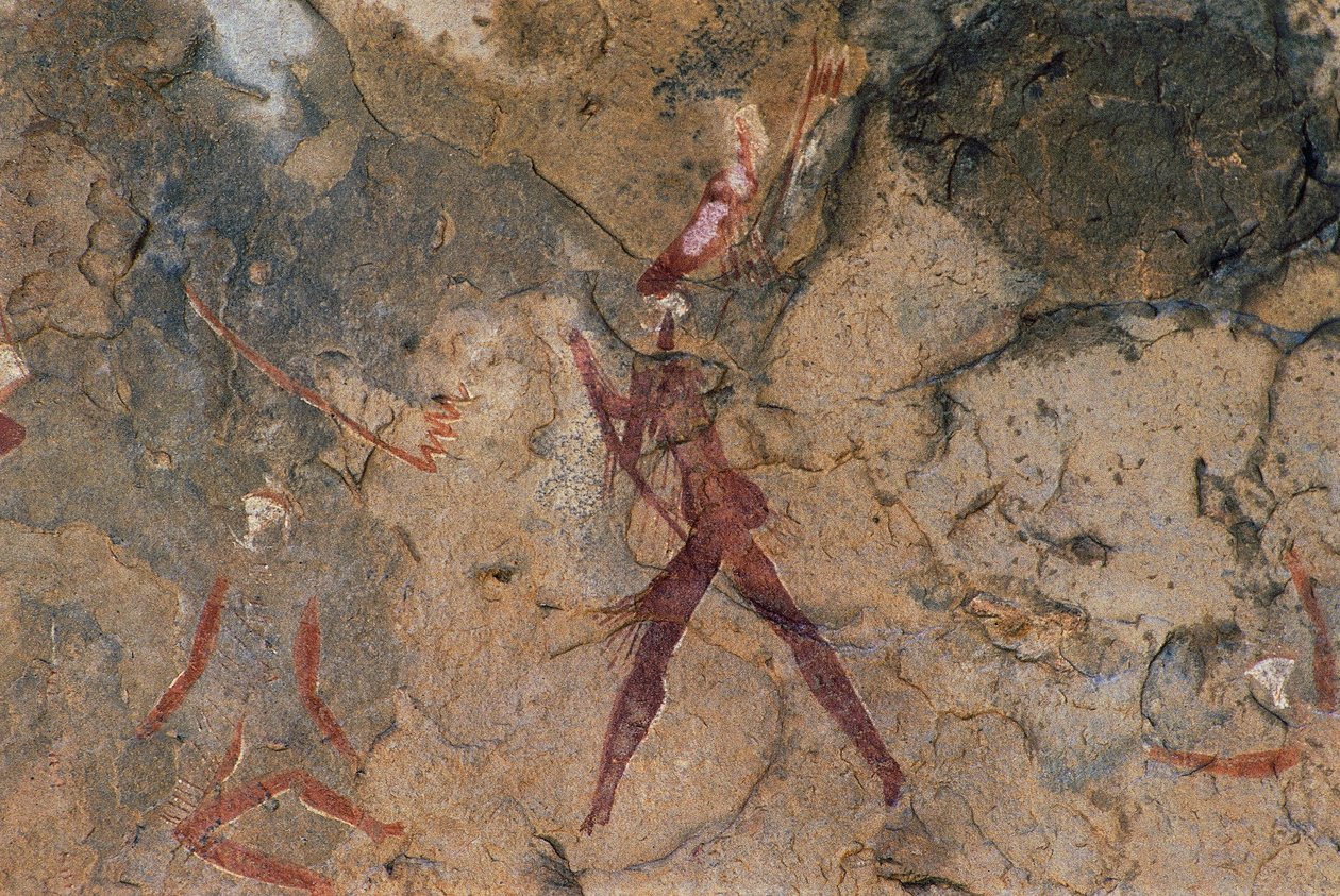 Menneskelig figur (hulemaleri) av Prehistoric Prehistoric