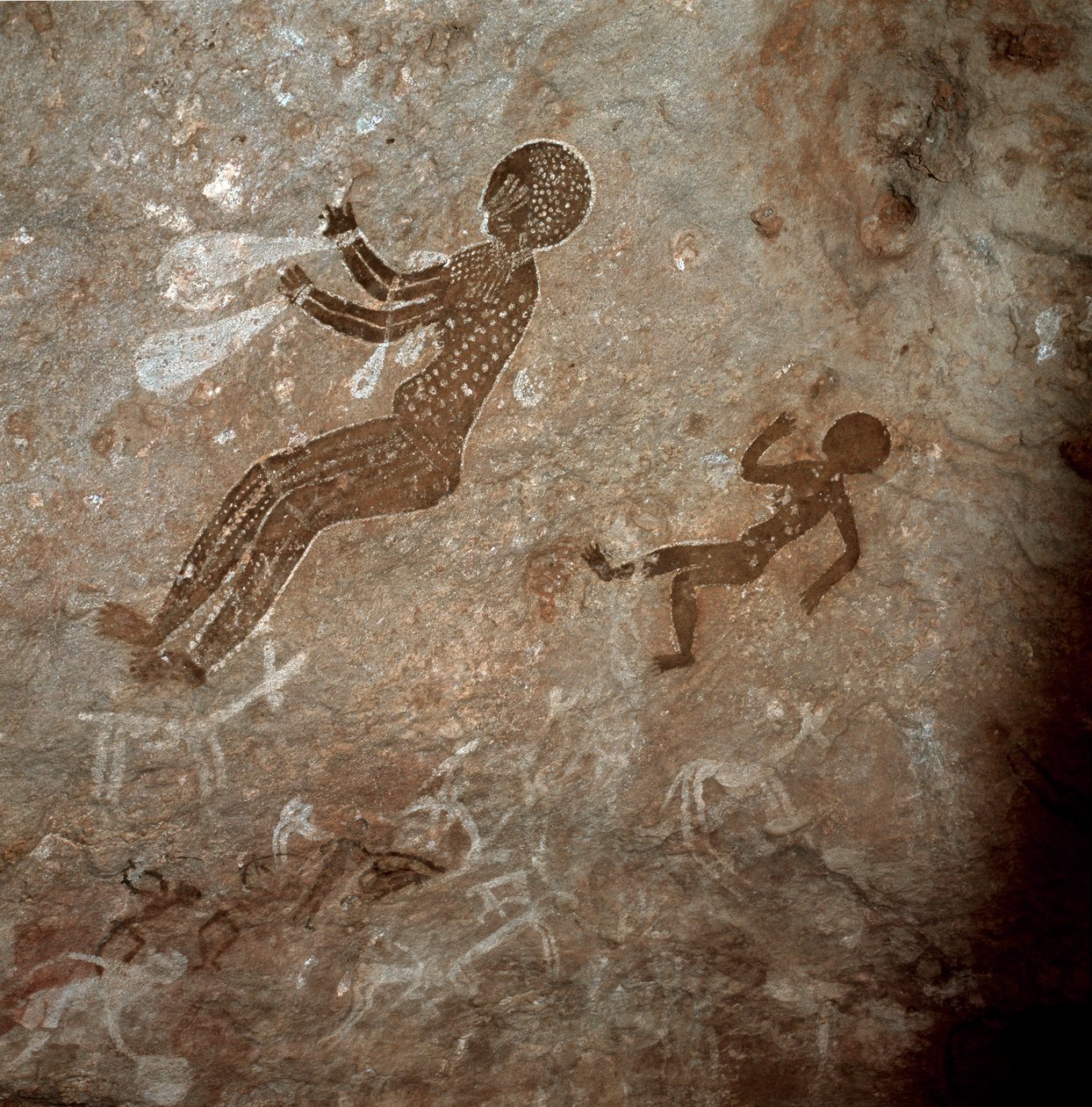 Menneskeskikkelser. Hulemalerier, 8000-7000 f.Kr av Prehistoric Prehistoric