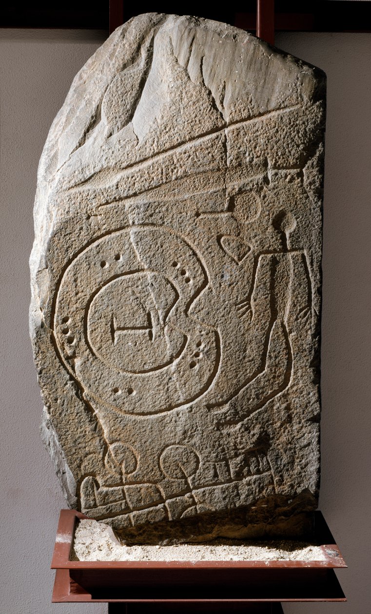 Iberic Stele of Solana of Cabanas kriger. 8.-6. århundre f.Kr av Prehistoric Prehistoric
