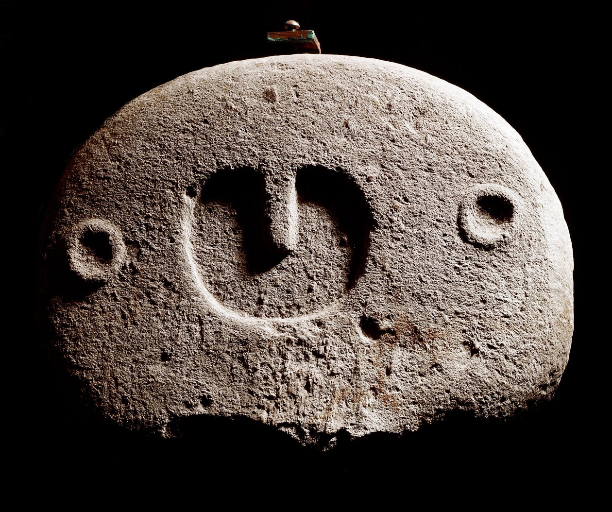 Forhistorisk kunst: Jernalderskulptur fra stedet Lunigiana nær La Spezia, Italia. 1100-800 f.Kr. La Spezia, kommunalt museum for Lunigiana-sivilisasjonen av Prehistoric Prehistoric
