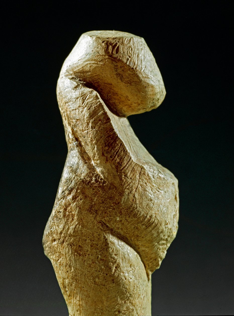 Forhistorie: statue av Gravettian-kvinne fra stedet til Kostenki (Voronezh oblast). 30000-25000 f.Kr. Øvre paleolitikum, steinalder. St. Petersburg, Peter den store museum for antropologi og etnografi, Russland av Prehistoric Prehistoric