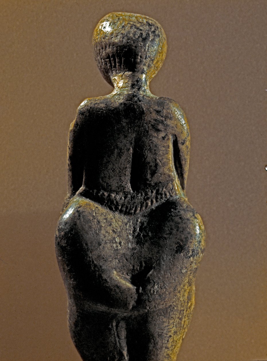 Forhistorie: statue av Gravettian-kvinne fra stedet til Kostenki (Voronezh oblast). 30000-25000 f.Kr. Øvre paleolitikum, steinalder. St. Petersburg, Peter den store museum for antropologi og etnografi, Russland av Prehistoric Prehistoric