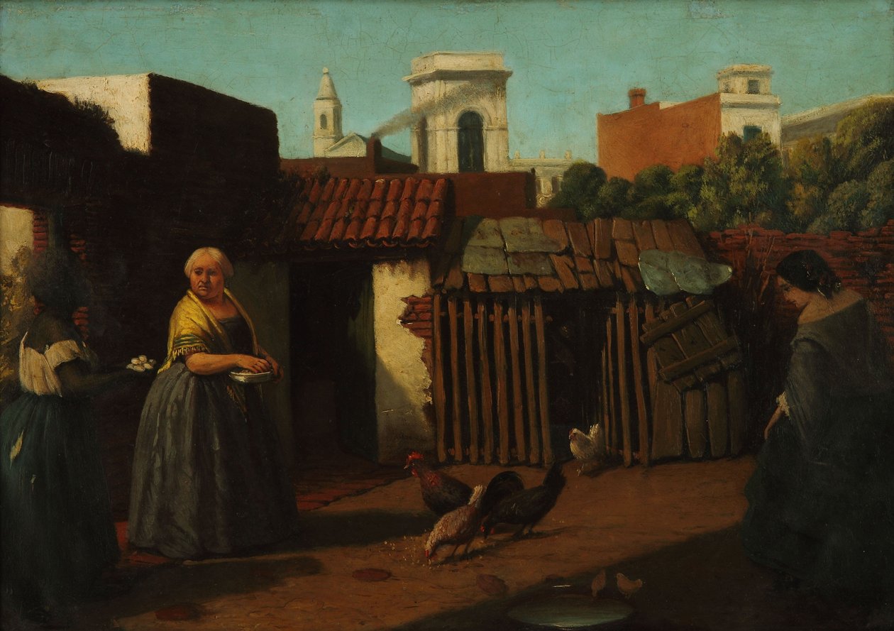 Buenos Aires uteplass i 1850 av Prilidiano Pueyrredon
