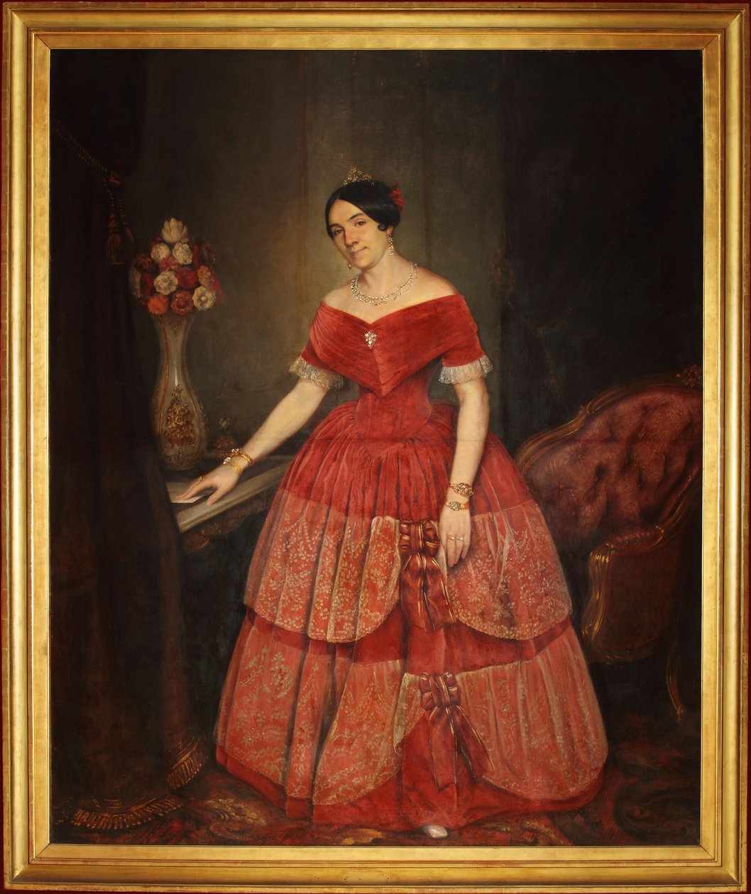 Portrett av Manuelita Rosas av Prilidiano Pueyrredon