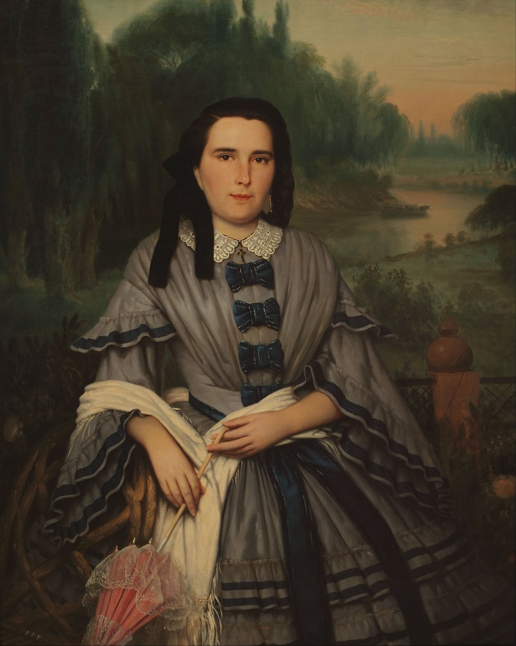 Portrett av Senora Elvira Lavalleja de Calzadilla av Prilidiano Pueyrredon