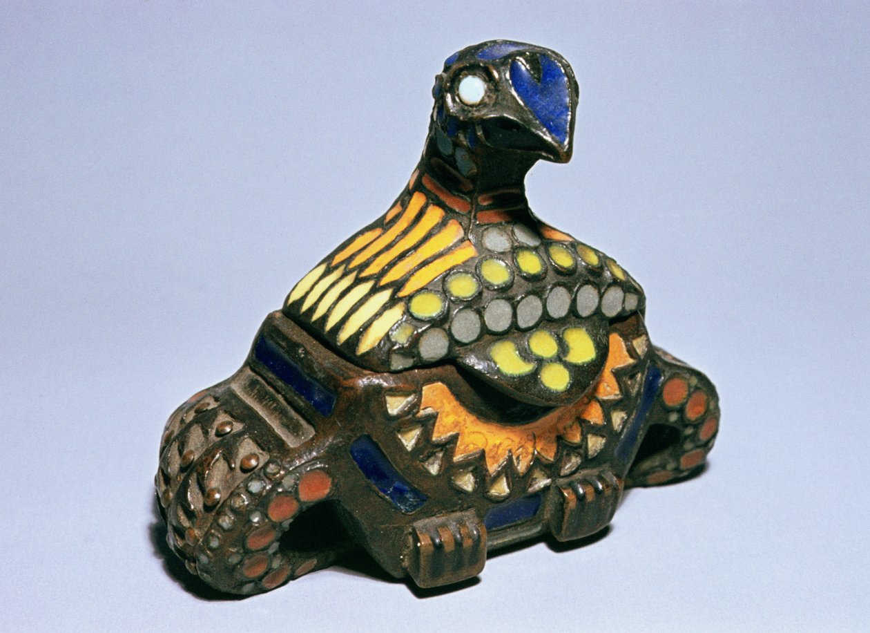Dueboks fra Talashkino-verkstedene, ca. 1908 (bronse og emalje) av Princess Maria Tenisheva