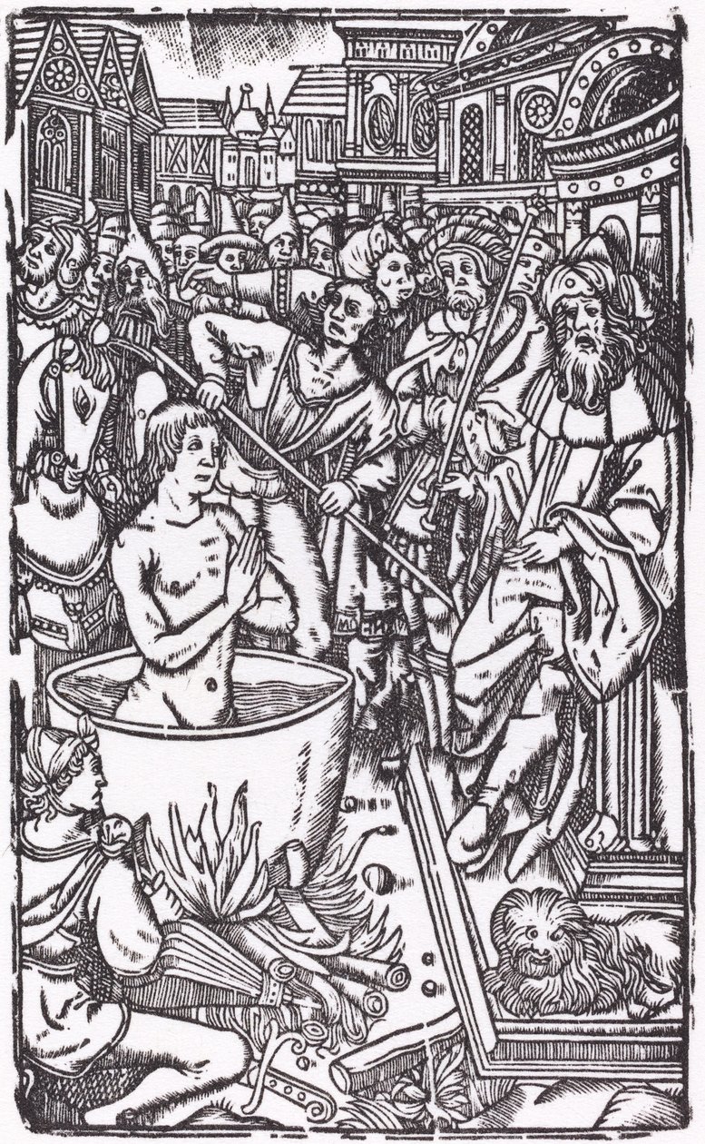 En helgens martyrium av Probably French 16th Century