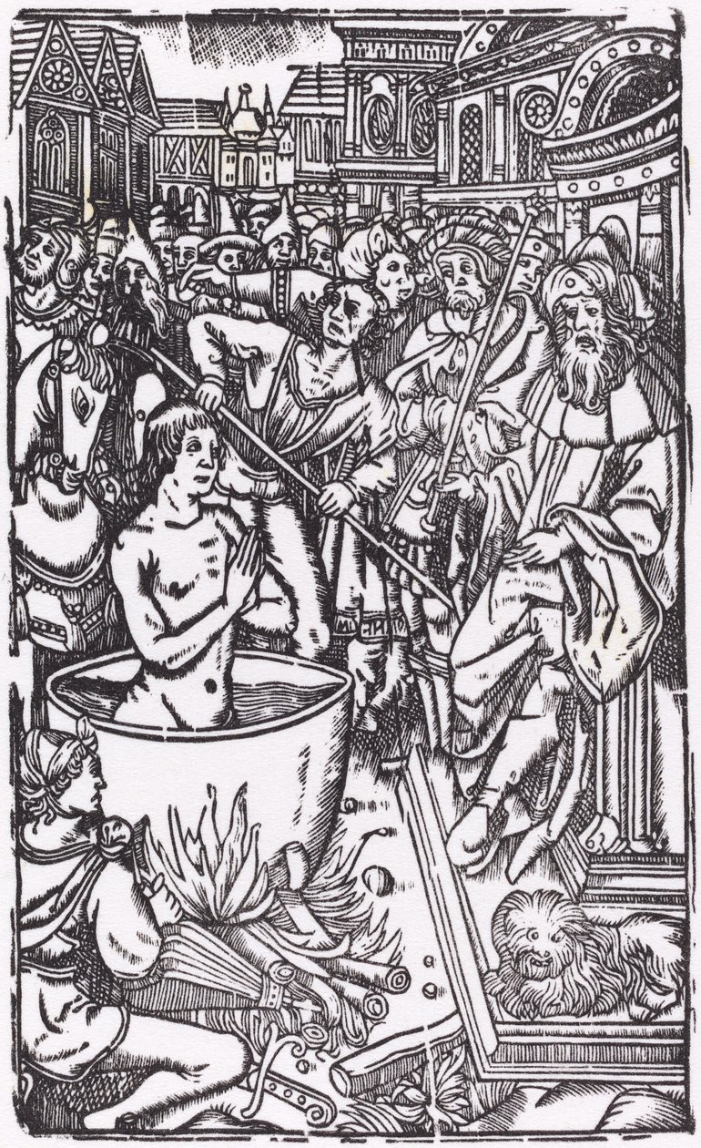 En helgens martyrium av Probably French 16th Century