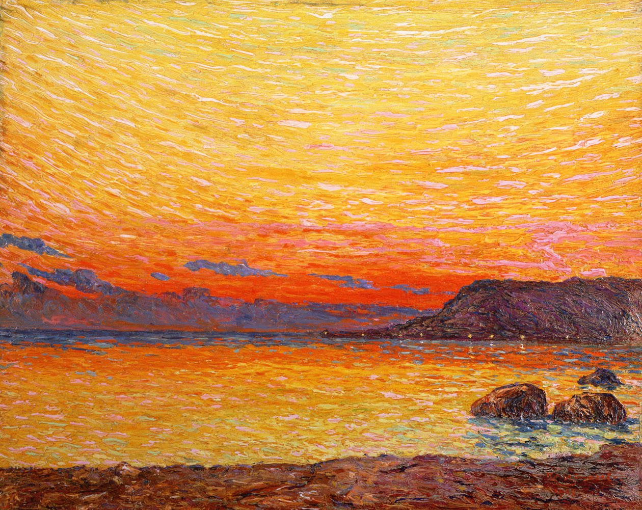 Solnedgang på kysten av Professor Filiberto Minozzi