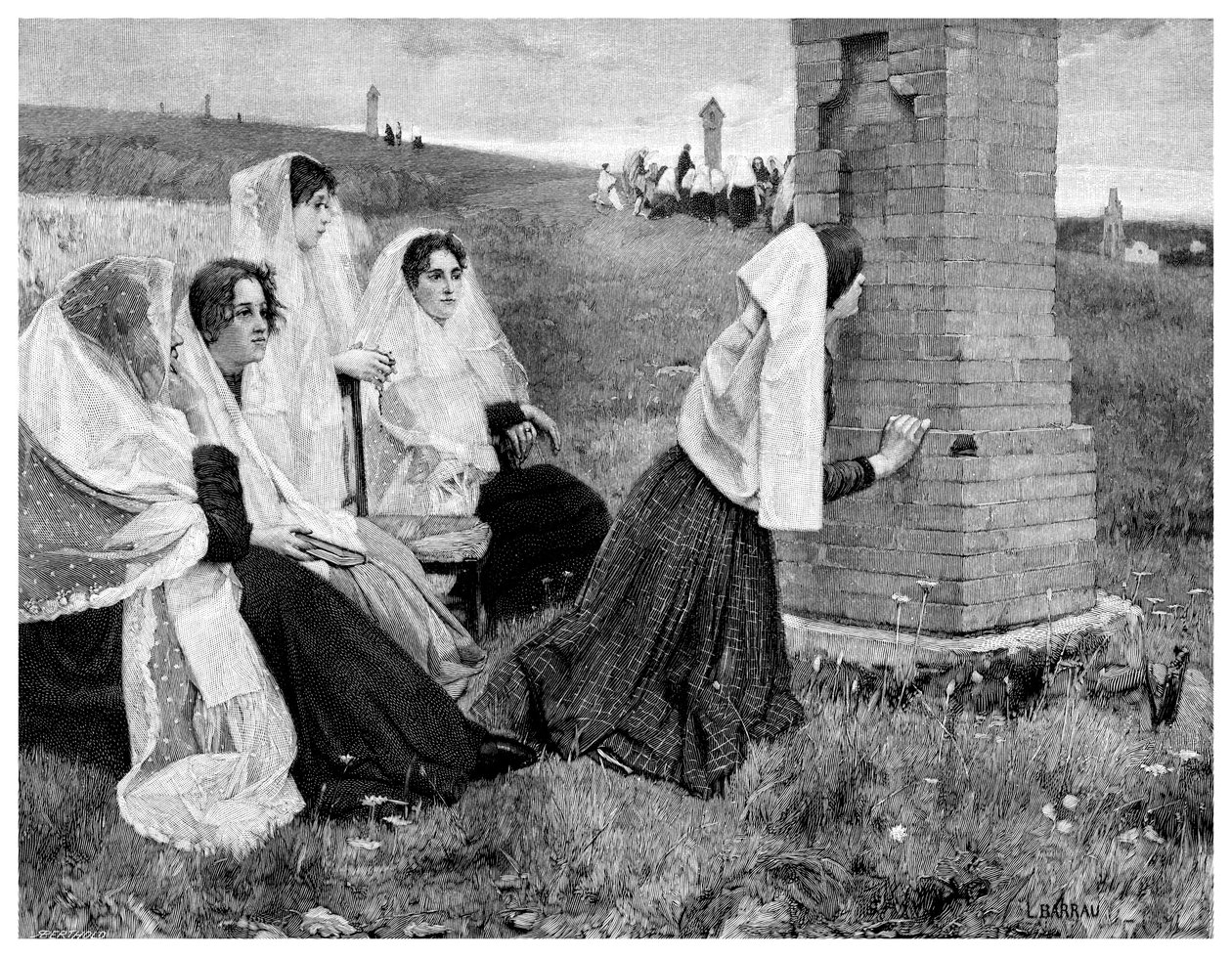 Korsveien i Catalonia, 1895. av Professor Berthold