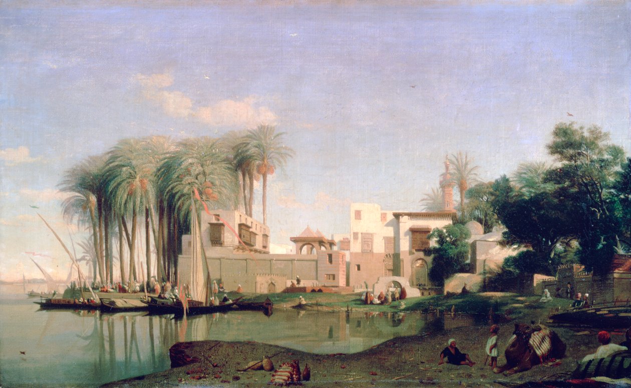 Beni Suef på Nilen, 1800-tallet av Prosper Georges Antoine Marilhat