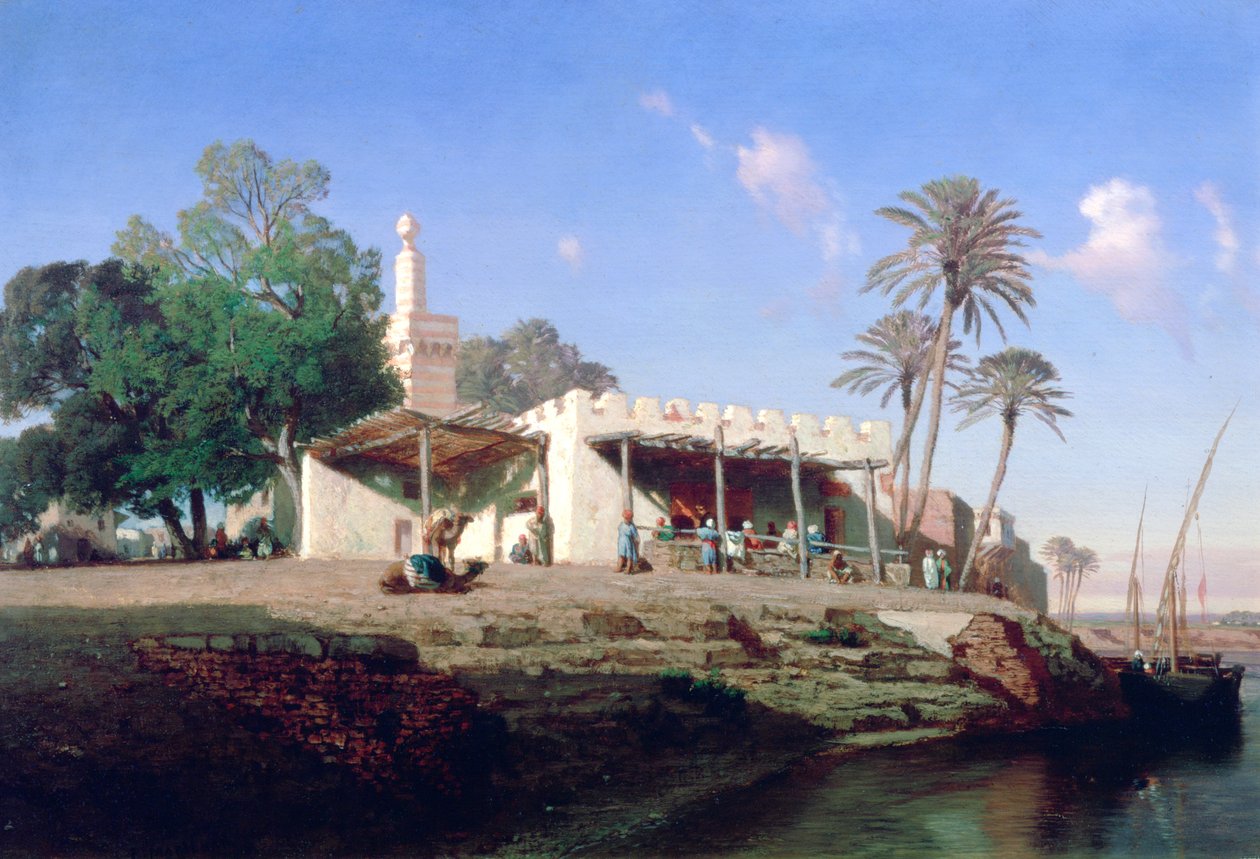På bredden av Nilen, 1800-tallet av Prosper Georges Antoine Marilhat
