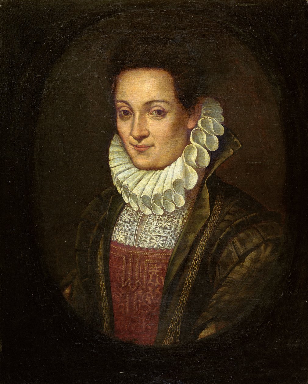Portrett av Lavinia Fontana eller selvportrett av kunstneren, ca. 1595 av Prospero Fontana