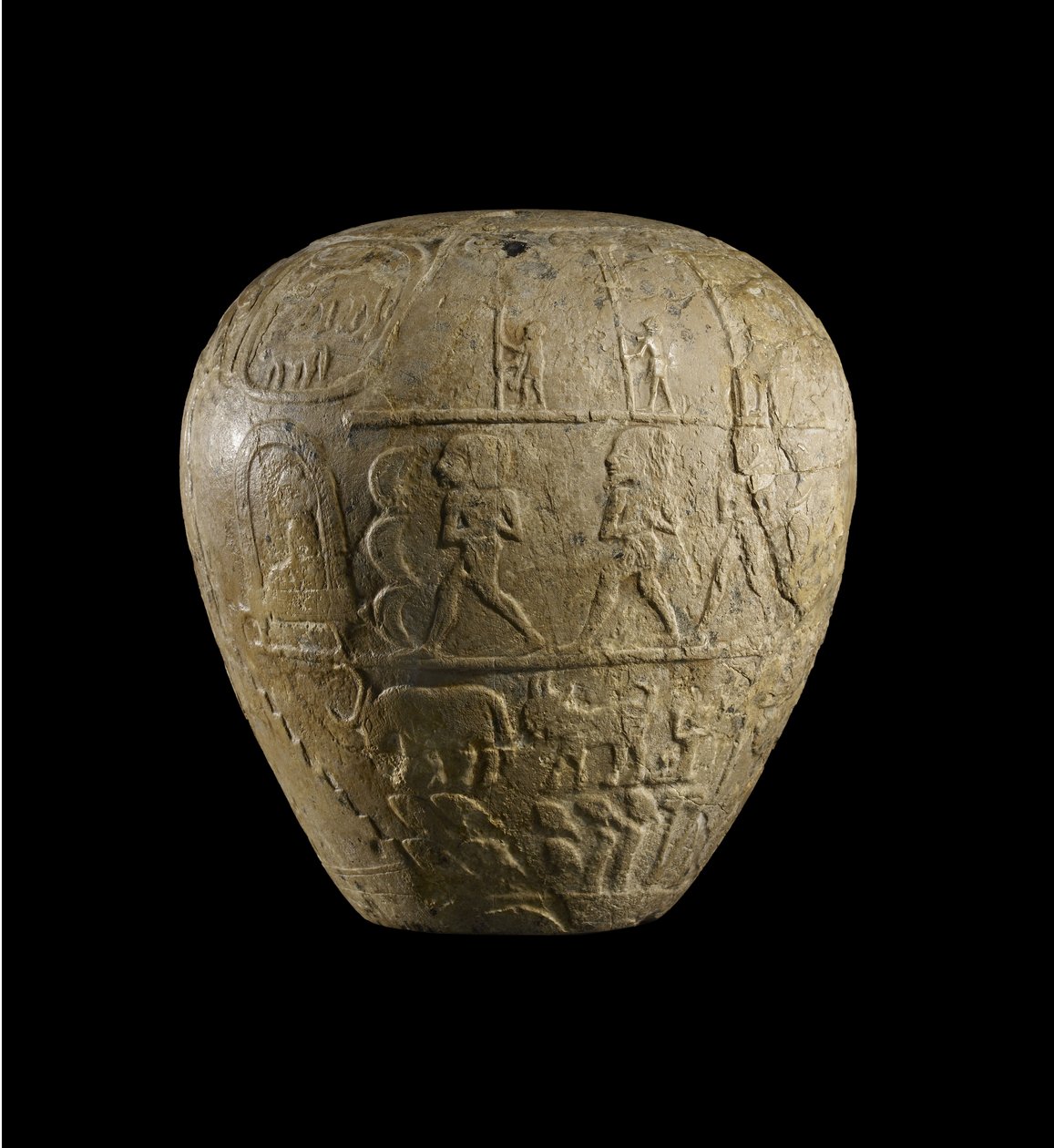 Macehead av Narmer kalkstein av Protodynastic Period Egyptian