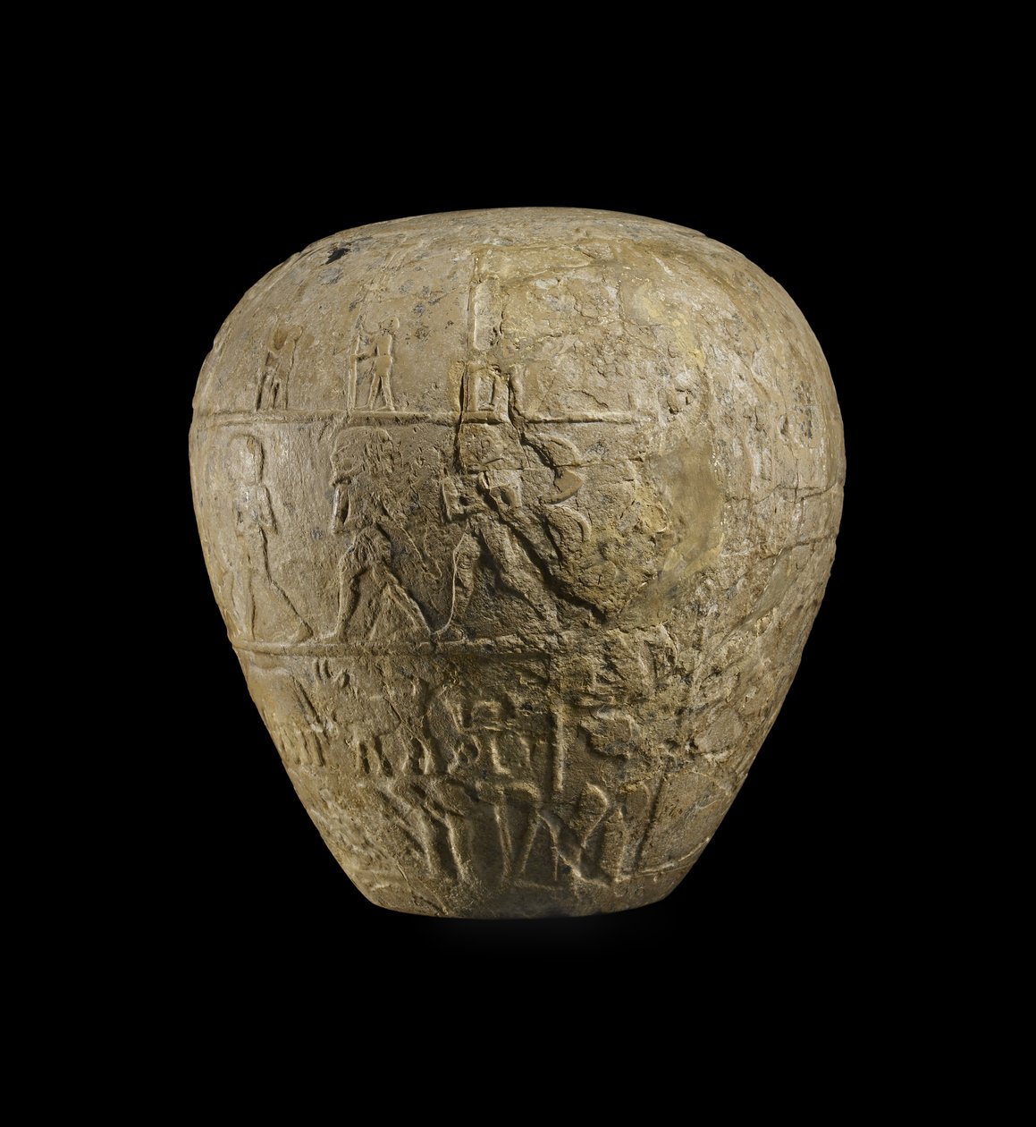 Macehead av Narmer kalkstein av Protodynastic Period Egyptian