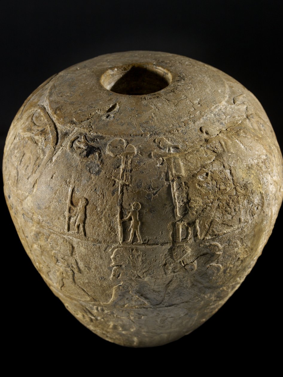 Macehead av Narmer kalkstein av Protodynastic Period Egyptian
