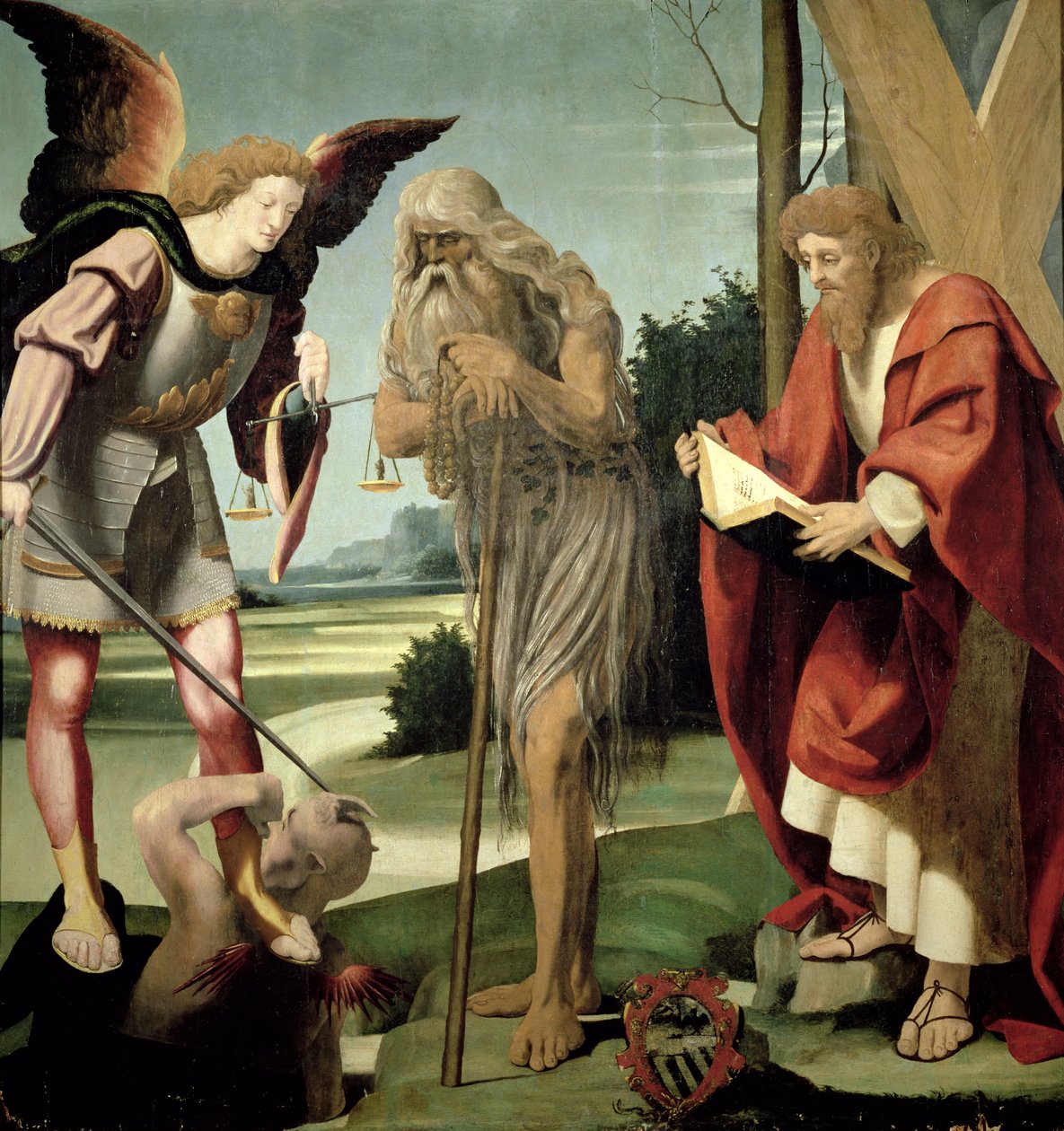 SS. Michael, Andrew og Onuphrius av Pseudo Bramantino