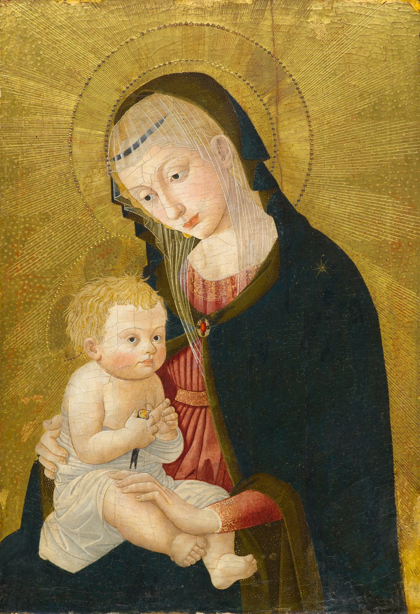 Madonna og barn, etter 1445 (tempera og bladgull på panel) av Pseudo Jacopino di Francesco