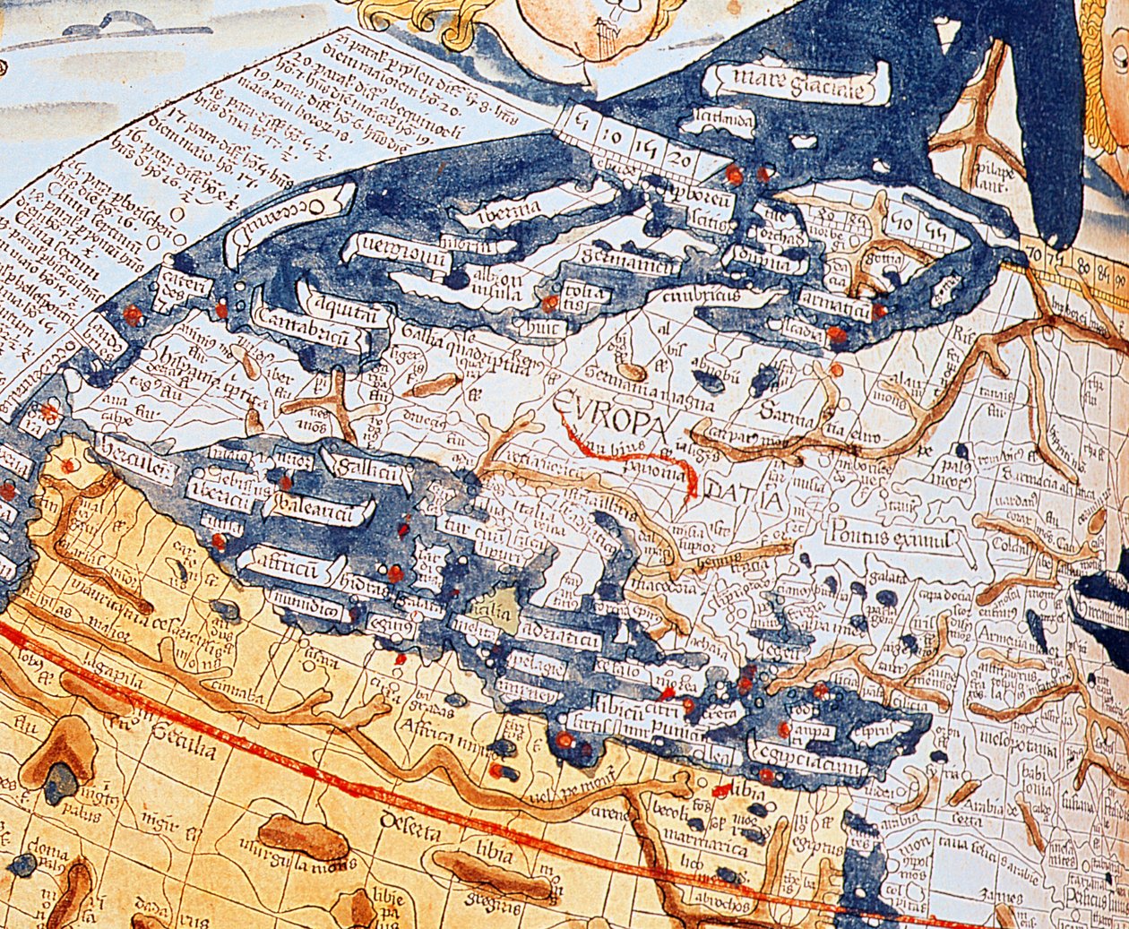 Kart over Sentral-Europa, 1486 (detaljer om 157909) av Ptolemy