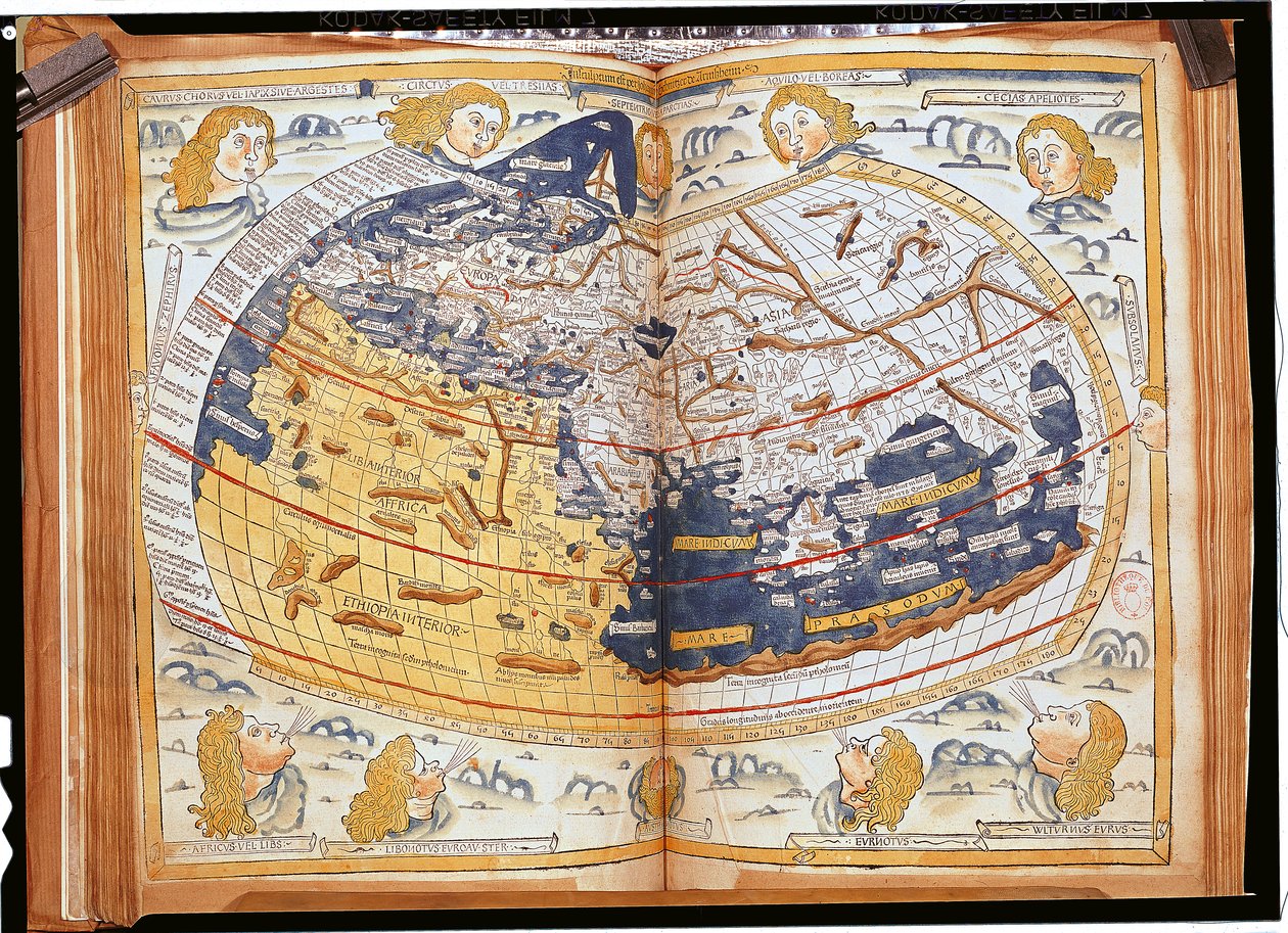 Kart over verden, 1486 av Ptolemy
