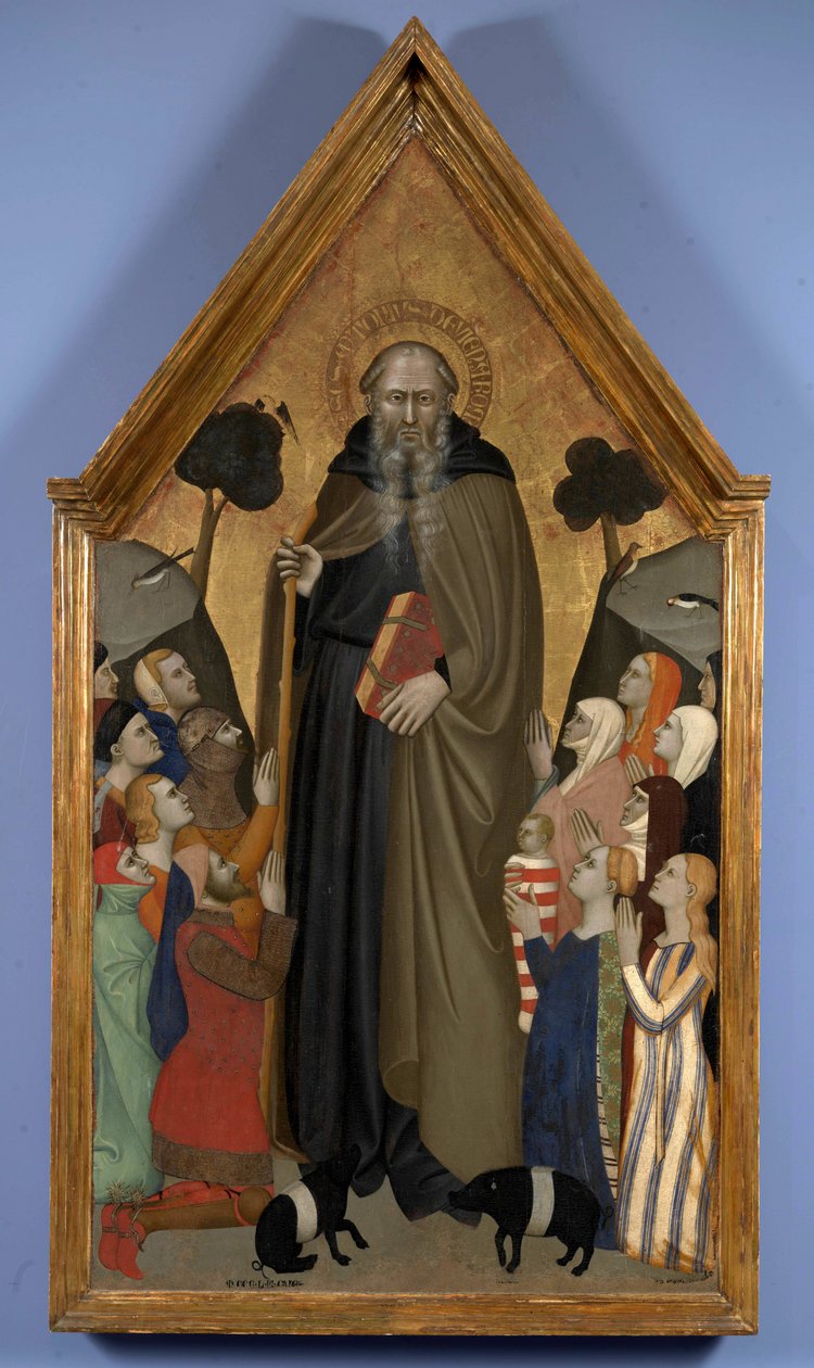 Puccio di Simone. Saint Anthony - abbed. 1353, Fabriano, Civic Art Gallery av Puccio di Simone