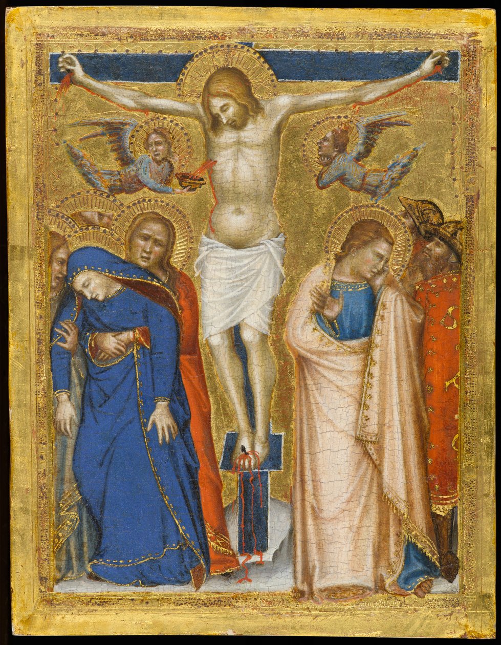 The Crucifixion, ca. 1330 (tempera og bladgull på panel) av Puccio and Stefano Capanna