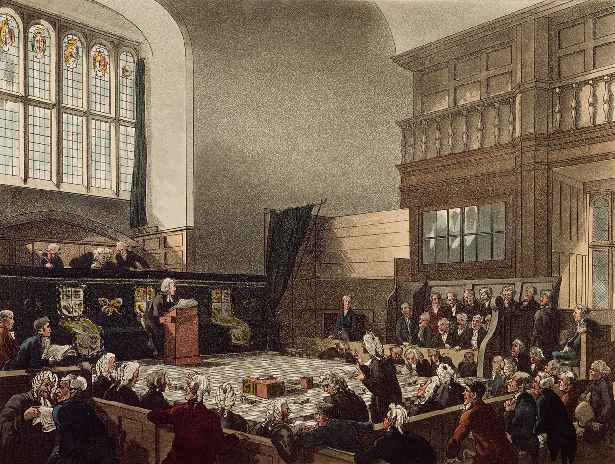 Court of Exchequer, Westminster Hall, fra 