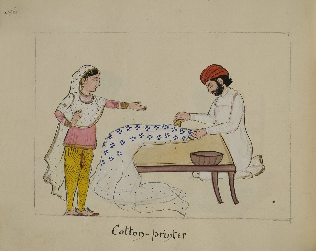 En bomullsskriver av Punjabi School