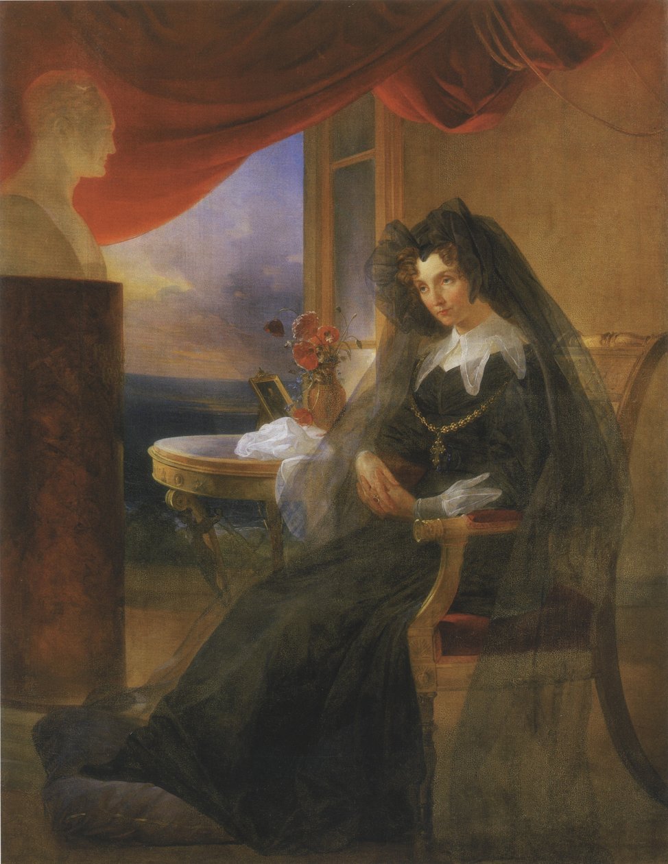 Portrett av keiserinne Elizabeth Alexeievna av Pyotr Basin