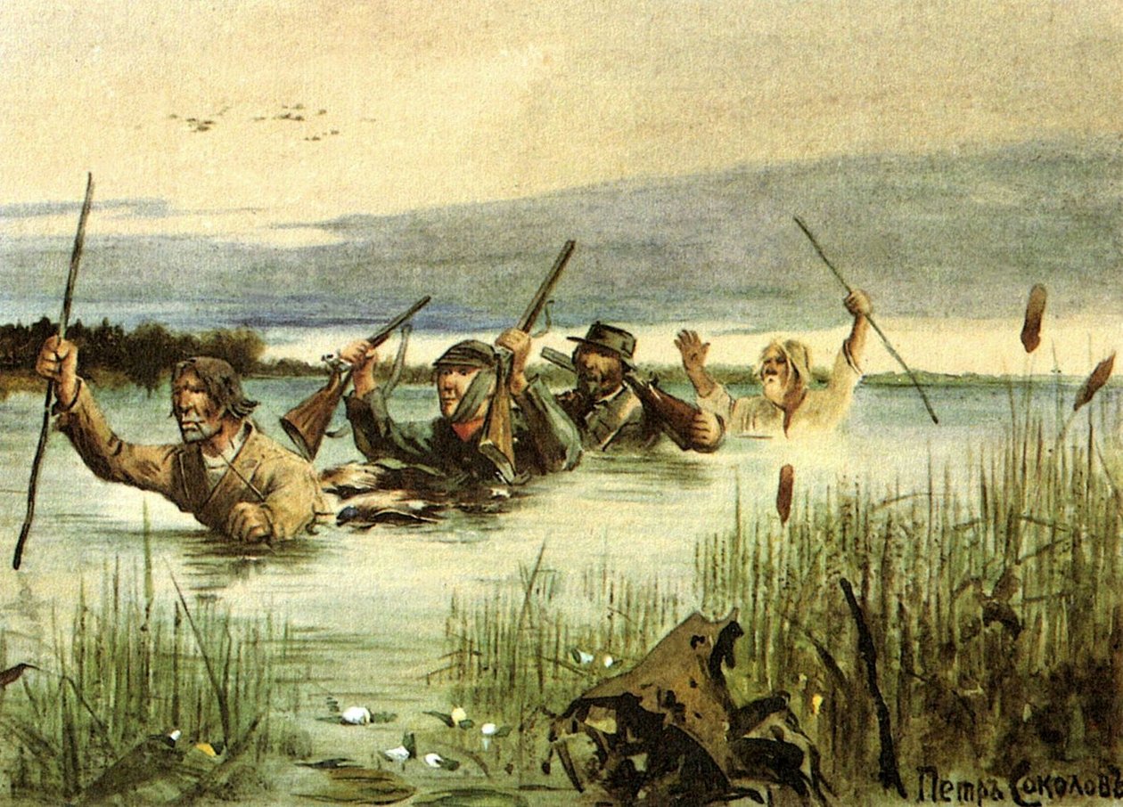 Illustrasjon til novellen Love av Ivan Turgenev fra samlingen A Sportsman