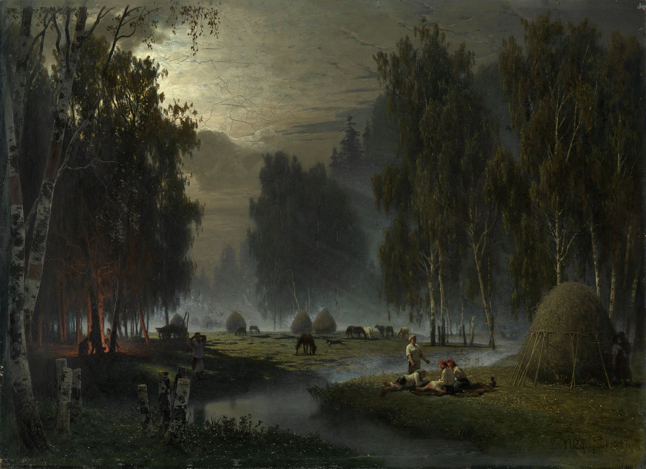 Hømakere. Kveldshvile av Pyotr Alexandrovich Sukhodolsky