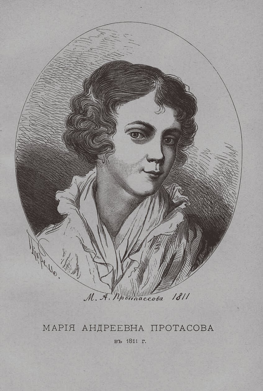 Maria Andreevna Protasova i 1811 av Pyotr Fyodorovich Borel