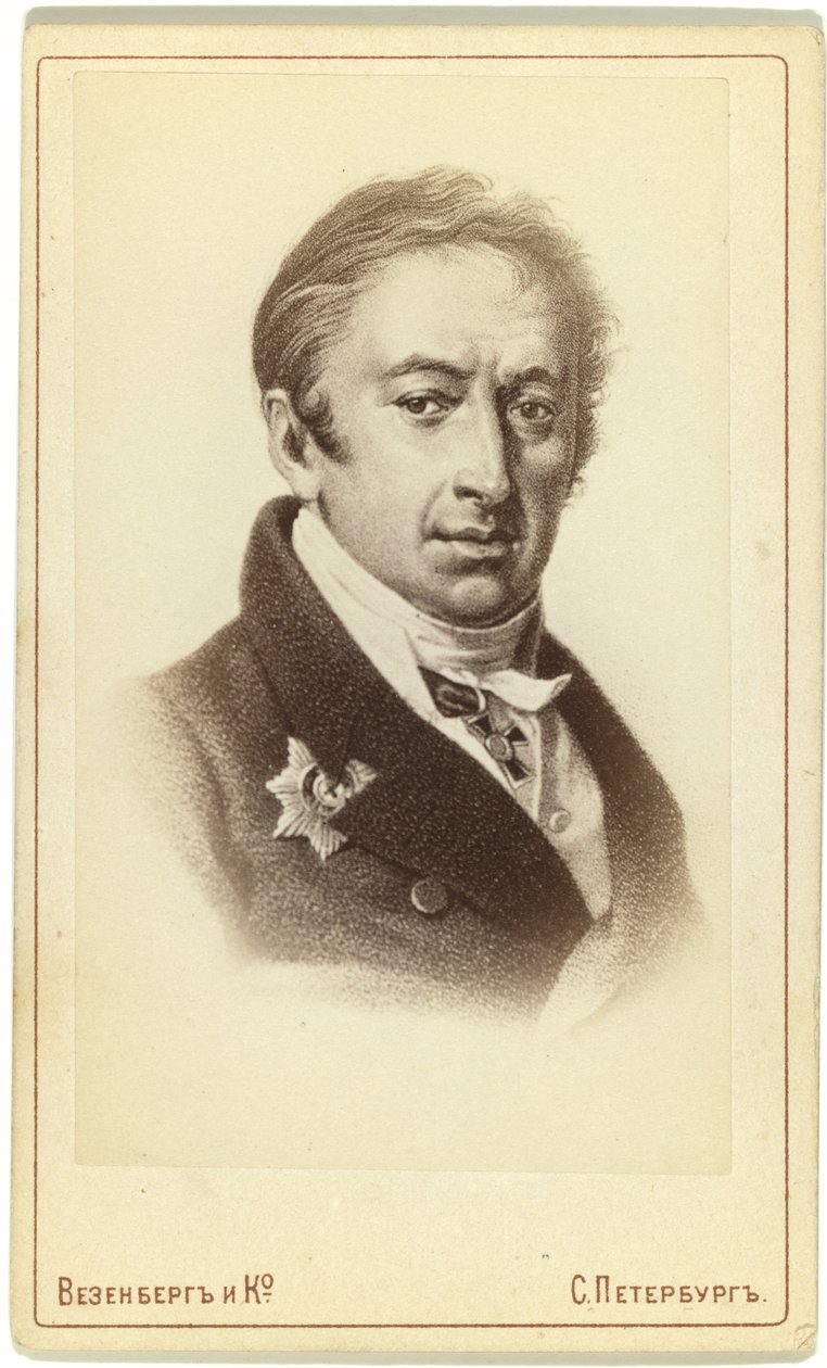 Portrett av forfatteren og historikeren Nikolay M. Karamzin 1766-1826 av Pyotr Fyodorovich Borel