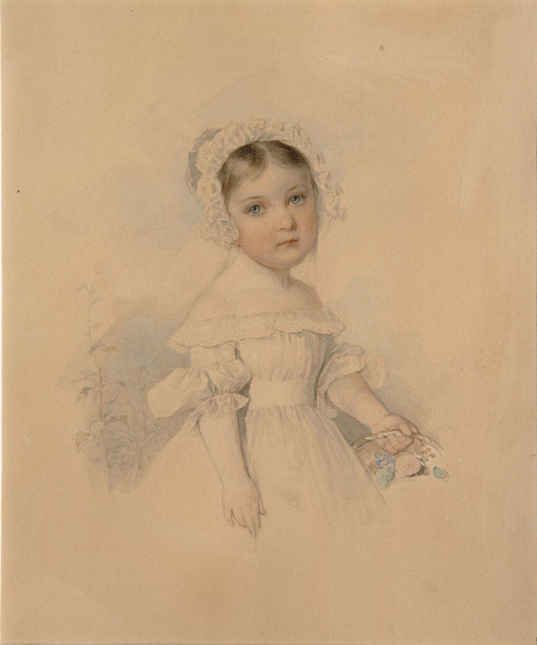 Portrett av grevinne Alexandra Alexandrovna Golitsyna 1823-1910, midten av 1820-årene av Pyotr Fyodorovich Sokolov