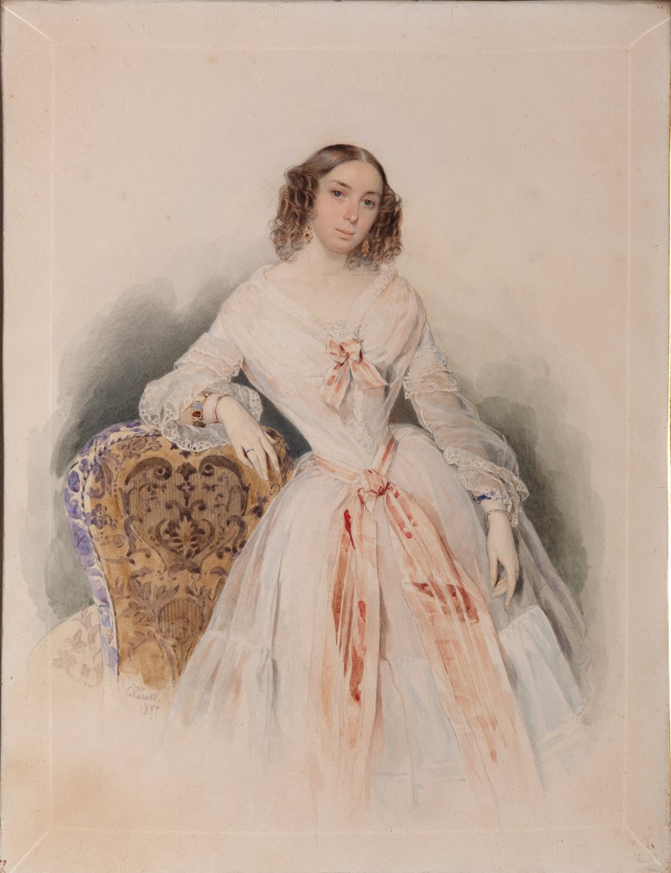 Portrett av Praskovia Nikolaevna Ryumina 1821-1897, 1847 av Pyotr Fyodorovich Sokolov