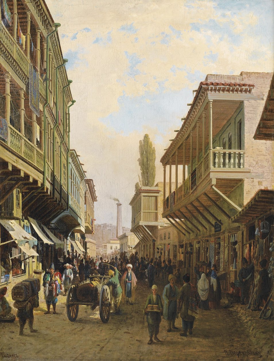 En gate i Tiflis av Pjotr ​​​​Petrowitsch Wereschtschagin
