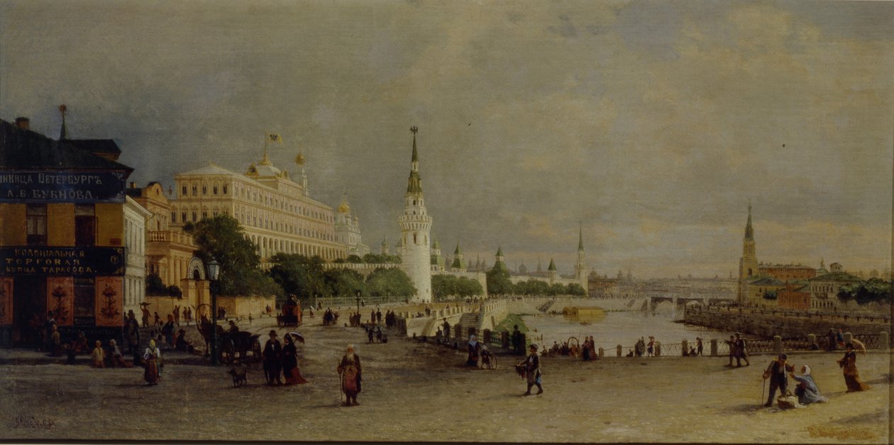 Bolshoy Kamenny-broen i Moskva av Pjotr ​​​​Petrowitsch Wereschtschagin
