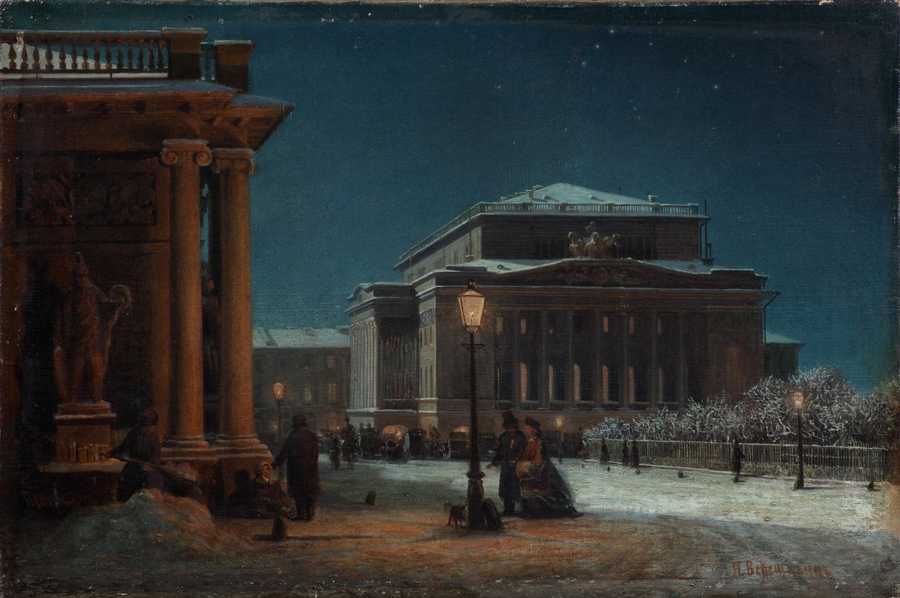 Alexandrinsky-teatret i St. Petersburg, 1870-tallet av Pjotr ​​​​Petrowitsch Wereschtschagin