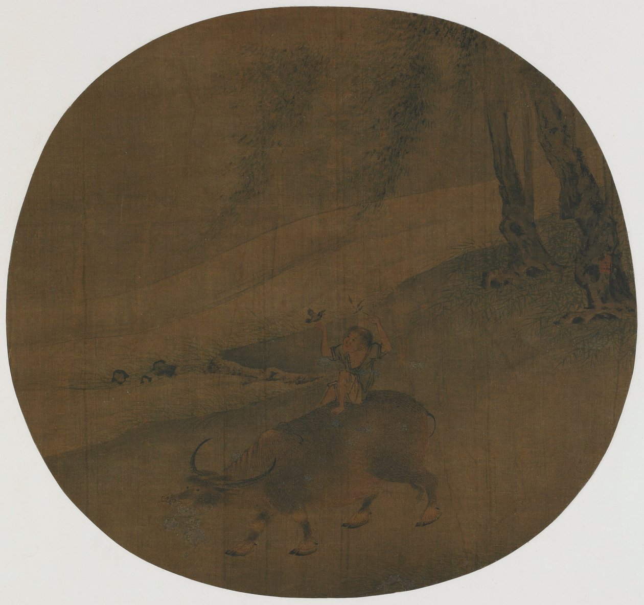 Gutt på en vannbøffel, Ming-dynastiet, 1500-1600-tallet. av Qin Shunyou