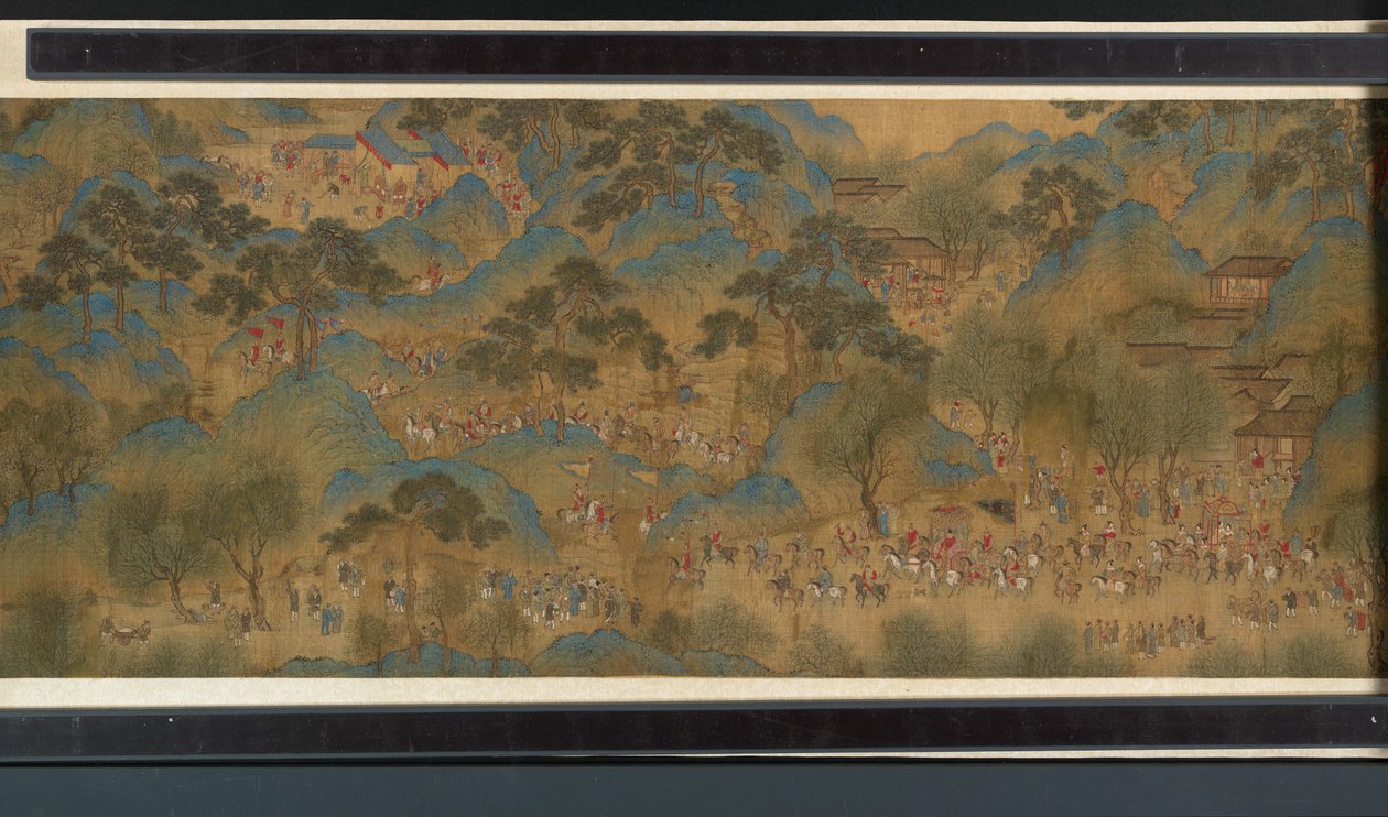 Vårfestival på elven av Qing Dynasty Chinese School