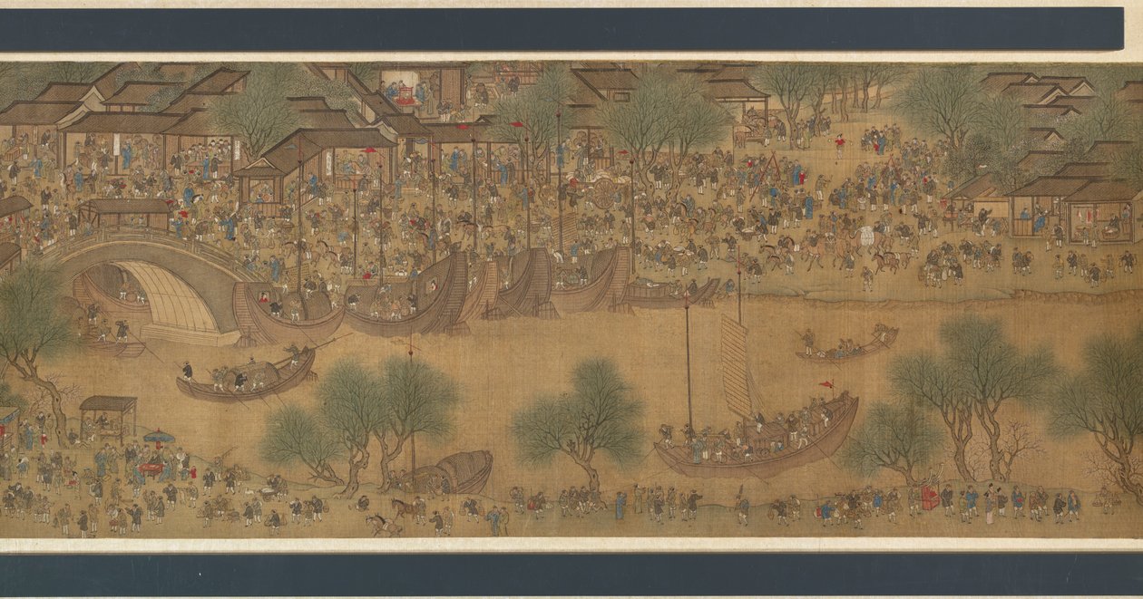 Vårfestival på elven av Qing Dynasty Chinese School