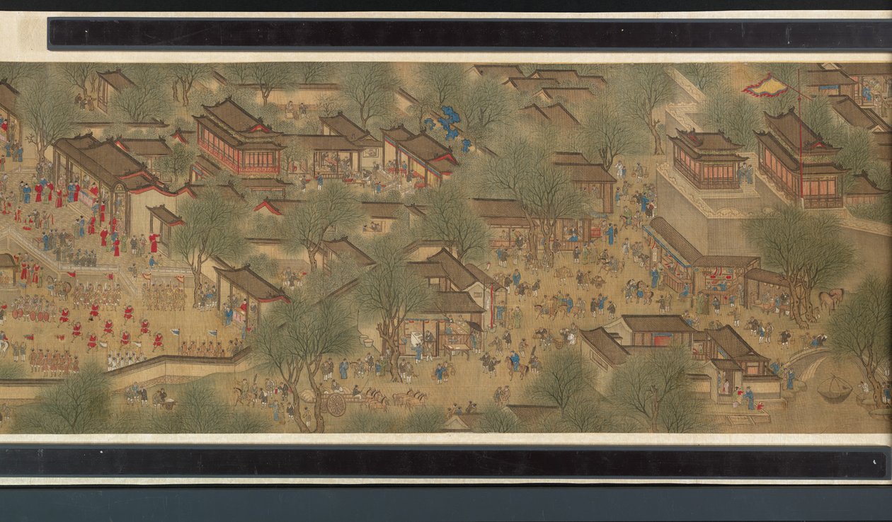 Vårfestival på elven av Qing Dynasty Chinese School