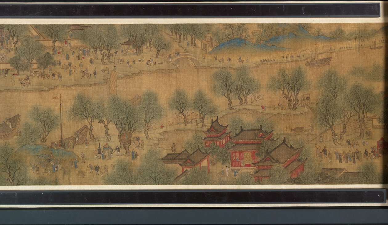 Vårfestival på elven av Qing Dynasty Chinese School