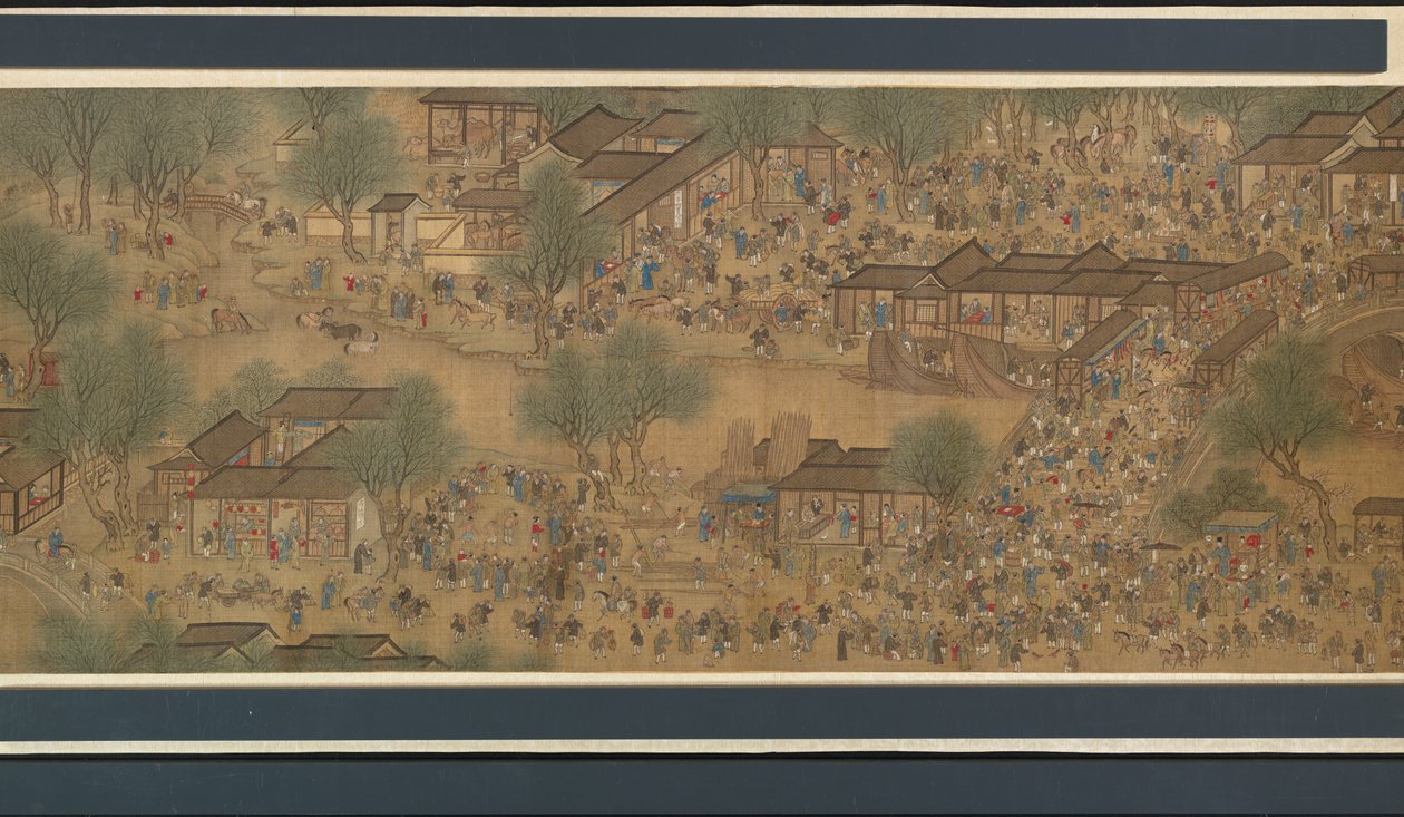 Vårfestival på elven av Qing Dynasty Chinese School