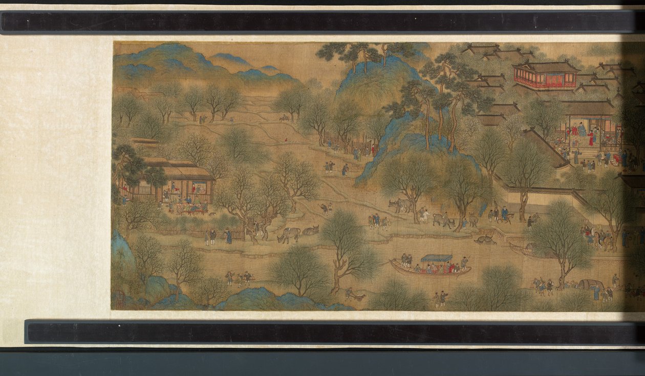 Vårfestival på elven av Qing Dynasty Chinese School