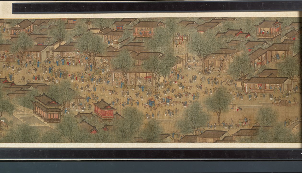 Vårfestival på elven av Qing Dynasty Chinese School
