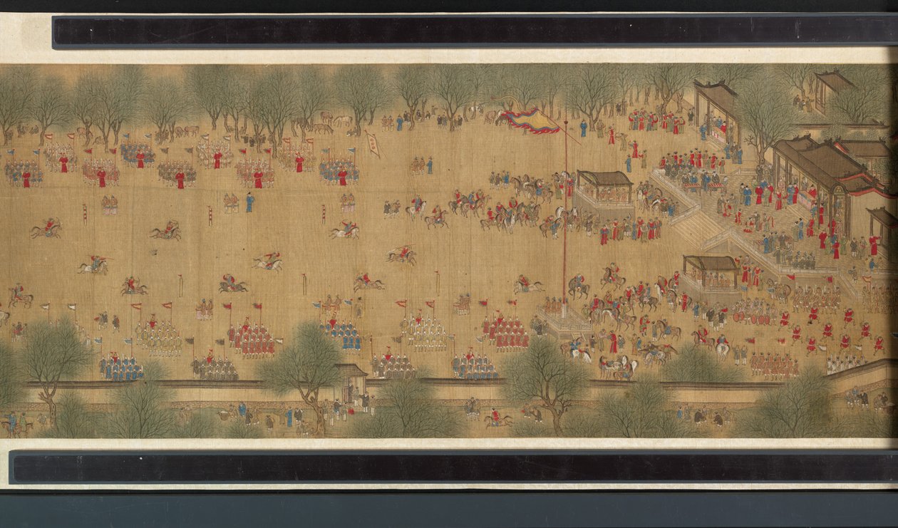 Vårfestival på elven av Qing Dynasty Chinese School
