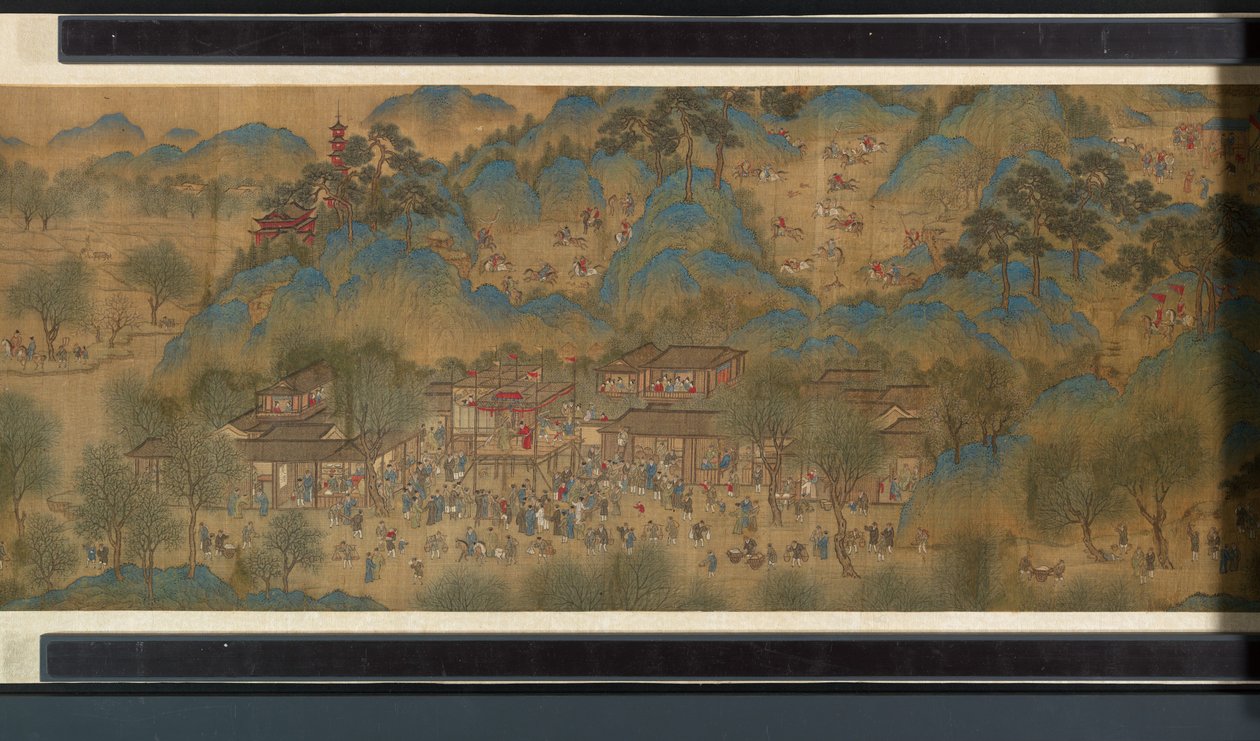 Vårfestival på elven av Qing Dynasty Chinese School