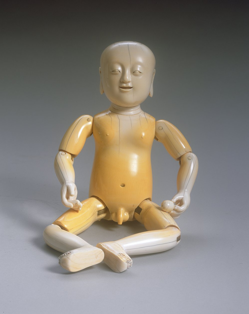 Artikulert figur av en gutt, Kangxi-perioden (1662-1722) (se også 272188) av Qing Dynasty Chinese School