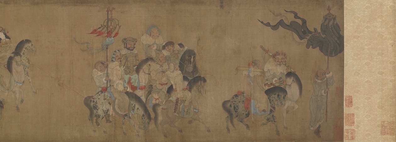 Cai Wenji vender tilbake til Kina, 1600-1700-tallet av Qing Dynasty Chinese School
